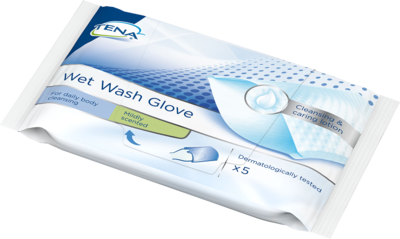 TENA WET Wash Glove parfümiert 15x23 cm blau
