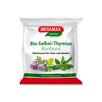 MEGAMAX-Bio-Salbei-Thymian-Bonbons